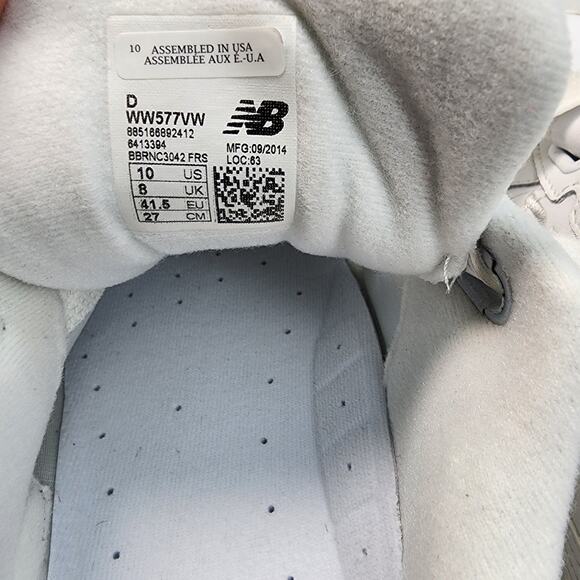 New Balance 577 Walking DSL-2 Hook and Loop Shoes White Size 10 D - Picture 9 of 12